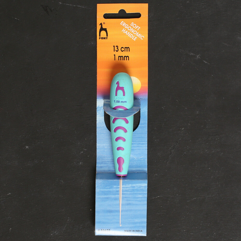 Pony No:12 1,0 mm 13 cm Çelik Uçlu Ergonomik Saplı Dantel Tığ - 59603